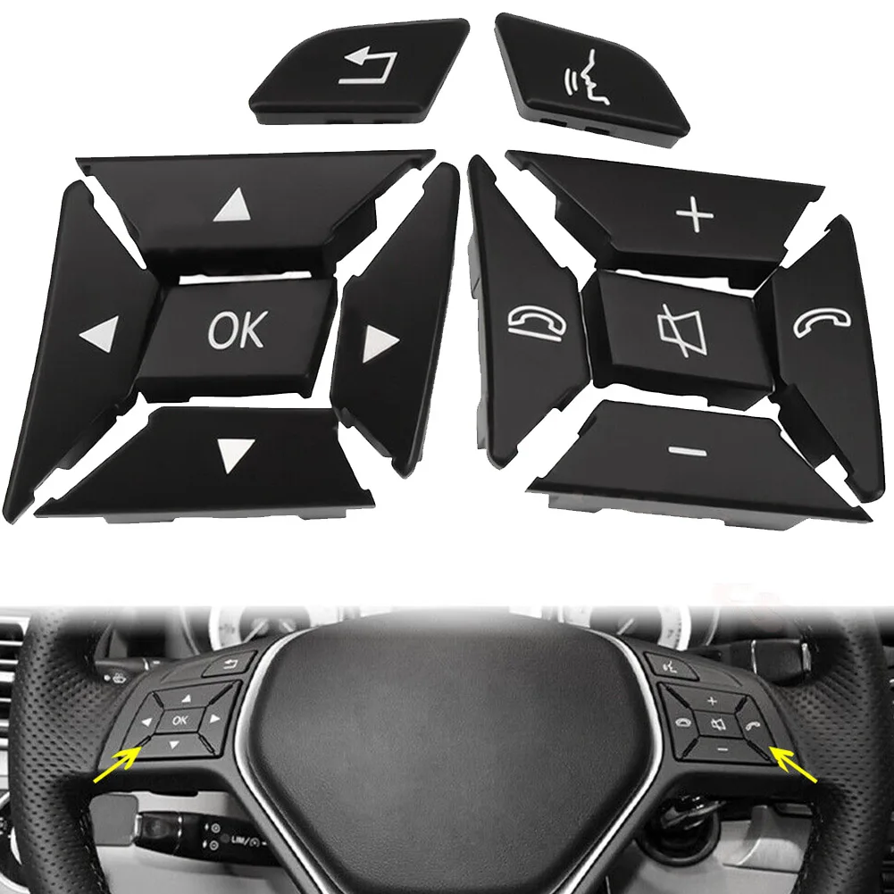 

1set LH&RH Steering Wheel Control Switch Cover For Mercedes For Benz C B E CLA CLS W204 W246 W212 A207 C117 W218 R172 R231 X156
