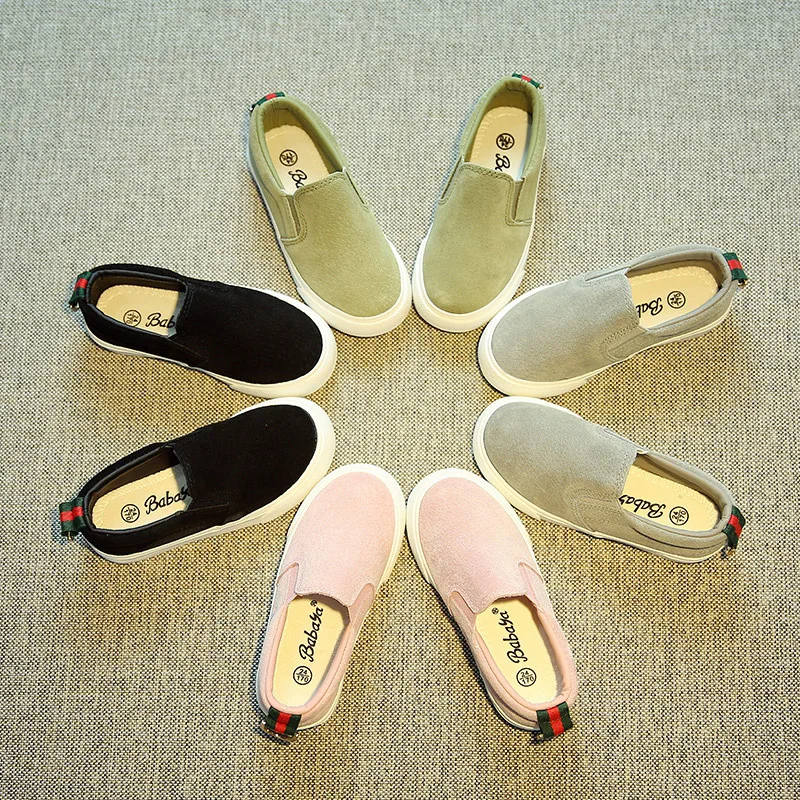 Детская обувь для девочек кроссовки из свиной кожи мальчиков Новинка осени 2022