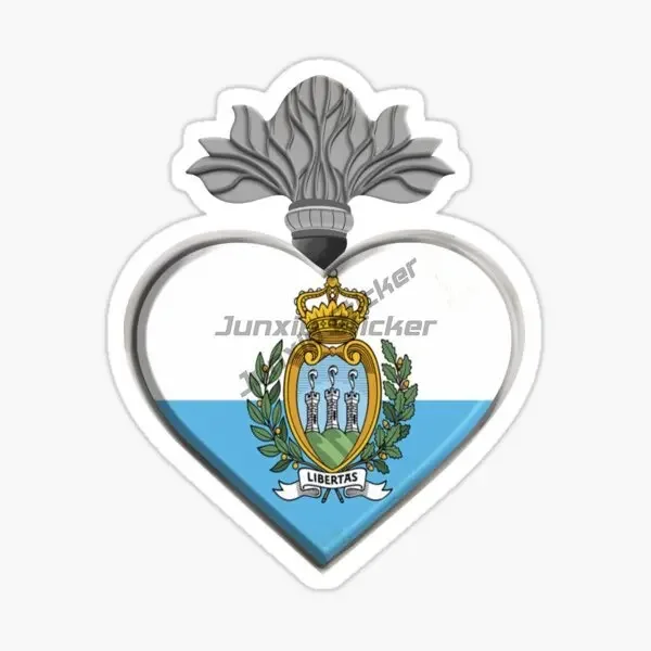 San Marino Флаг Код Виниловые Самоклеящиеся Наклейки Грузовик Окно Стекло Мото