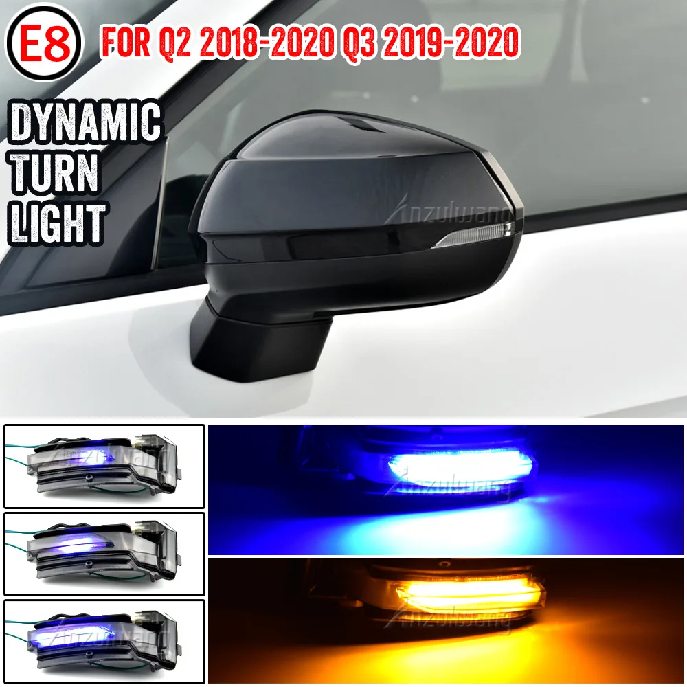 

2x LED Dynamic Turn Signal Light For AUDI Q2 2016-2019 Q3 (F3) Side Rear View Mirror Blinker Arrow Sequential Flasher Repeater