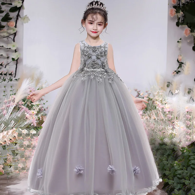 

Детское длинное вечернее платье для подружки невесты, на возраст 10-12 лет