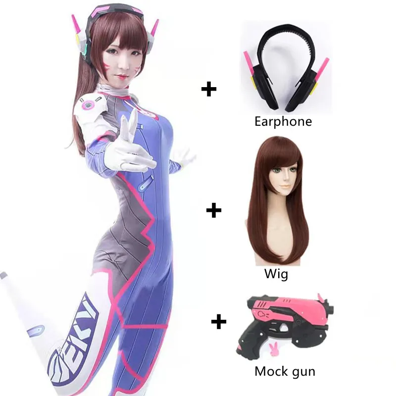 

Game DVA Cosplay Costume Game Adult Female Child Lycra 3D Print Spandex Halloween Party Zentai Wig Suits Gun D. go cos