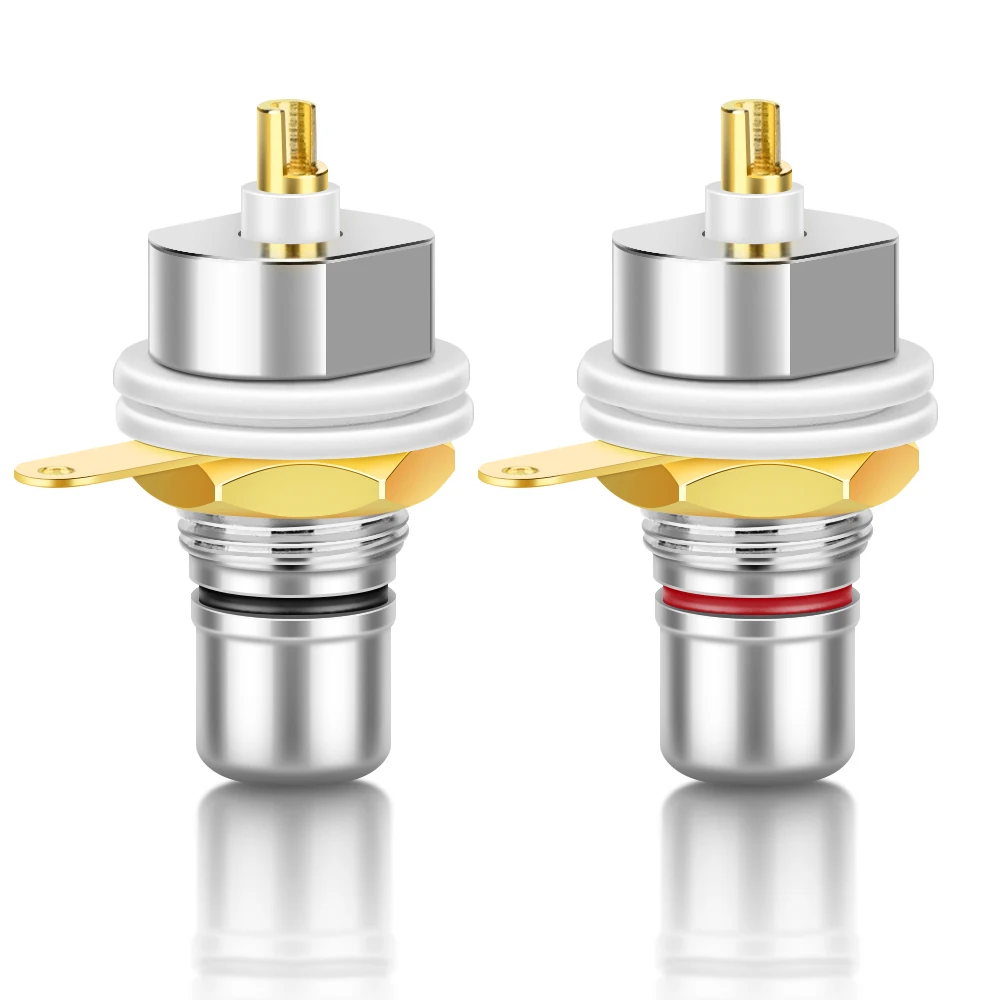 

8Pcs HIFI RCA Jack socket HIFI Terminals pom insulation High-end RCA Socket Adapter AV Terminal Phono Connector