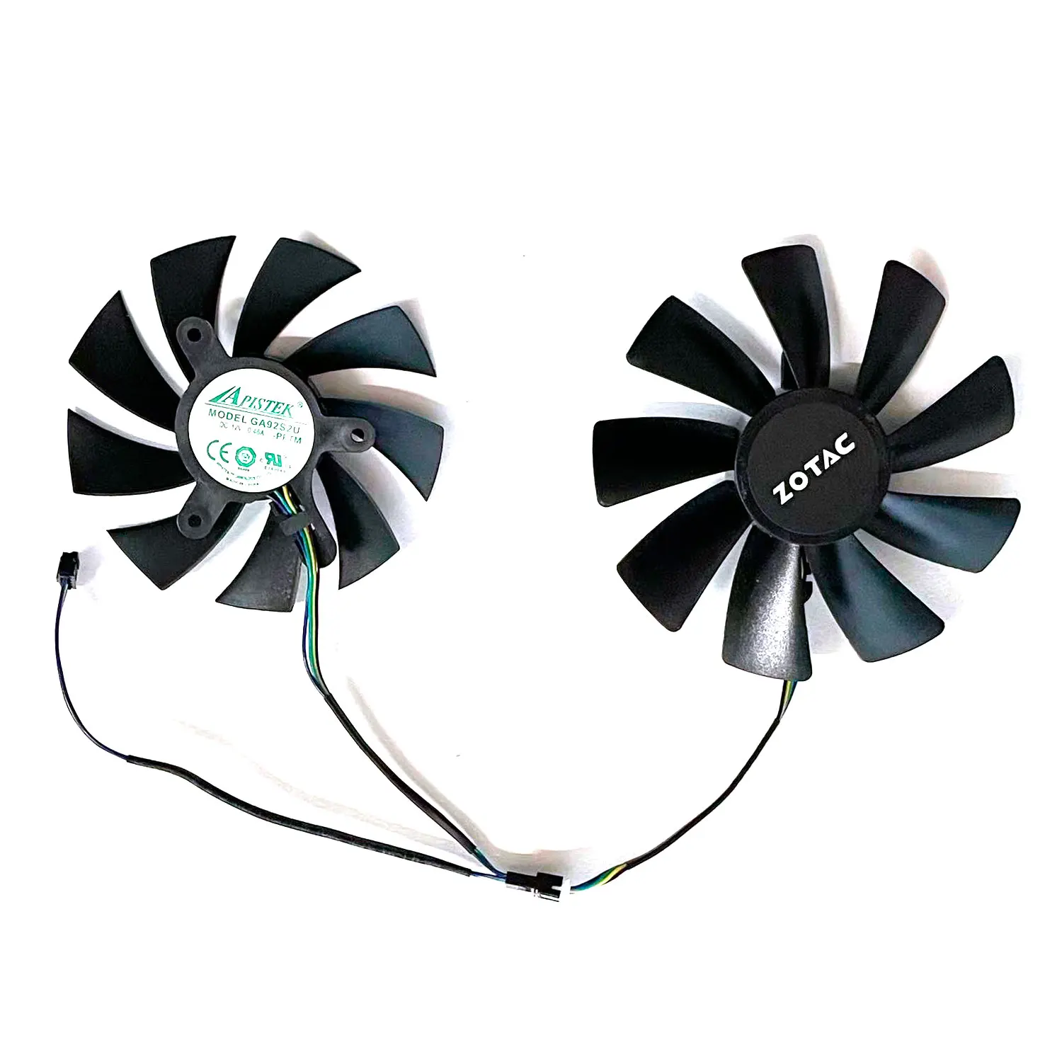 Фото GAA8S2U GA92S2U 87 мм 100 мм 4PIN подходит для Zotac Geforce GTx1060 Amp 1070ti 1080 1080ti 8 ГБ сменный вентилятор для мини-видеокарты №5