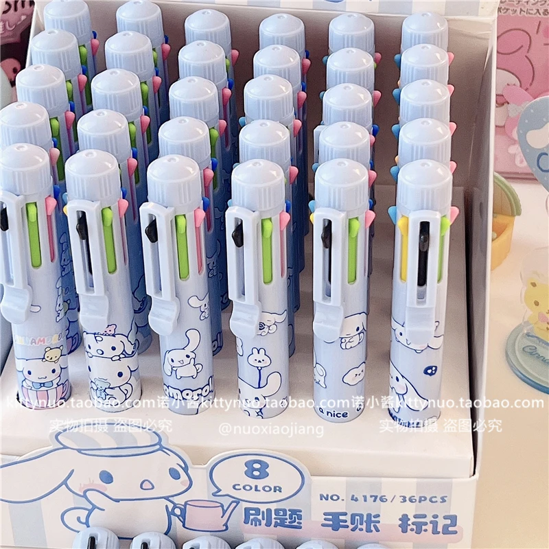 

Sanrios Kuromi Cinnamoroll My Melody Pompom Purins Hellokittys Anime Kawaii Press Ballpoint Pen Hand Account Color Ballpoint Pen