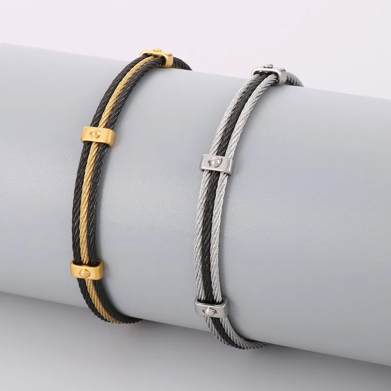 Браслет KALEN из нержавеющей стали для мужчин многослойный Плетеный браслет в