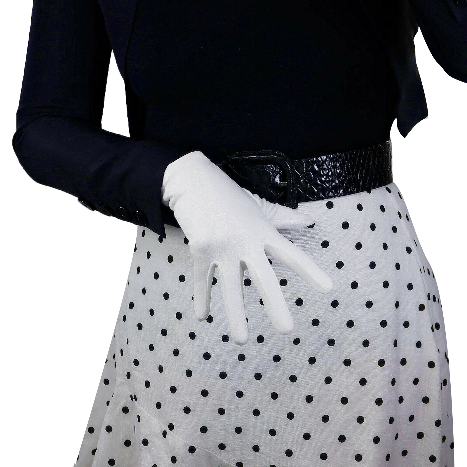 DooWay белая замшевая перчатка из искусственной кожи 22 см короткая 70 длинная мягкая