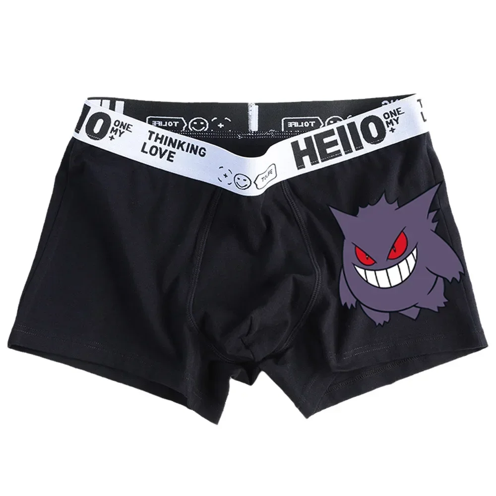 Фото Pokemon Snorlax Charizard Gengar Pikachu Bulbasaur мужские трусы аниме антибактериальные трусы-боксеры шорты для мальчиков брюки подарки №2