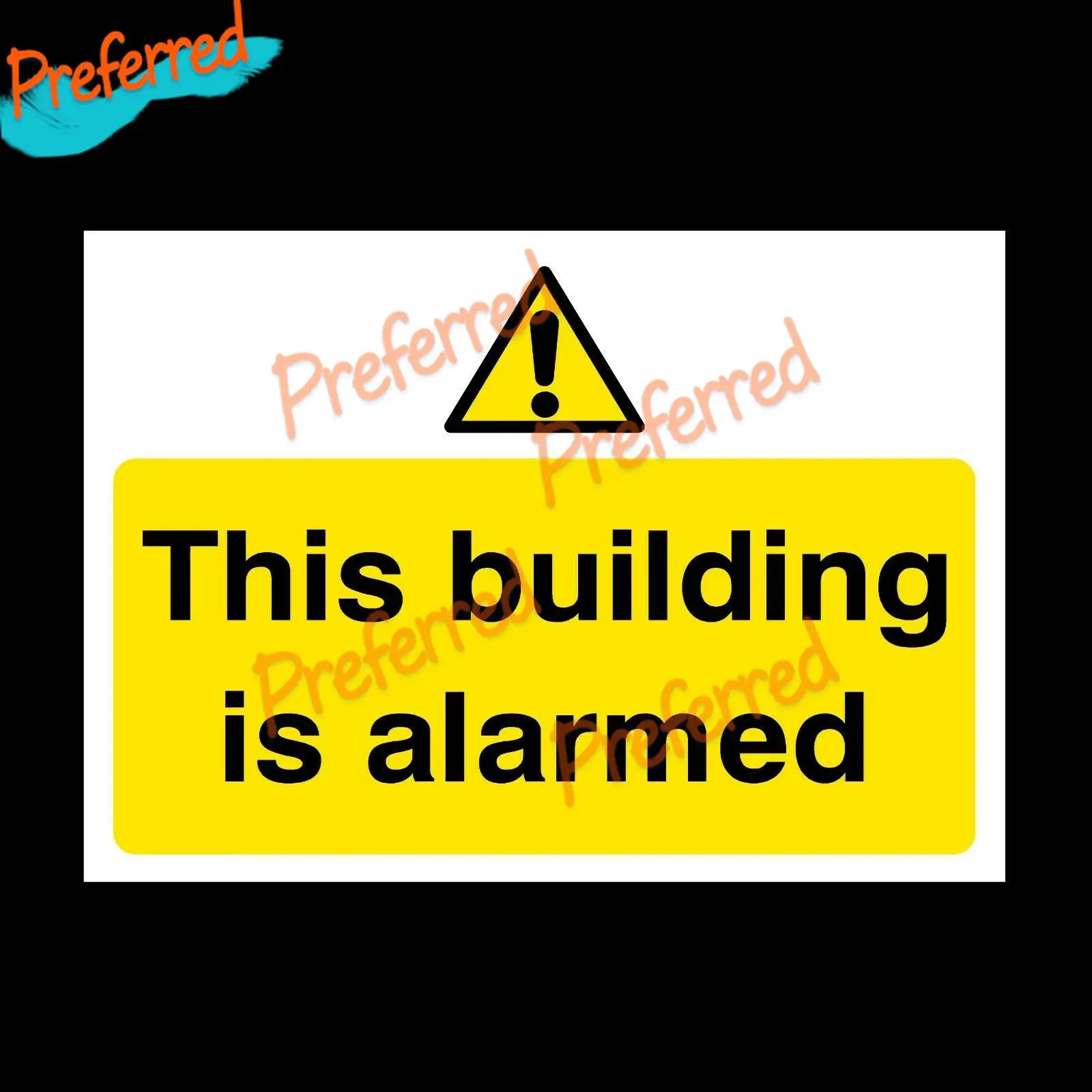 

This Door Is Alarmed Rigid Plastic Sign OR Sticker - All Sizes - CCTV - Warning Signs Collection - Die-Cut Waterproof PVC