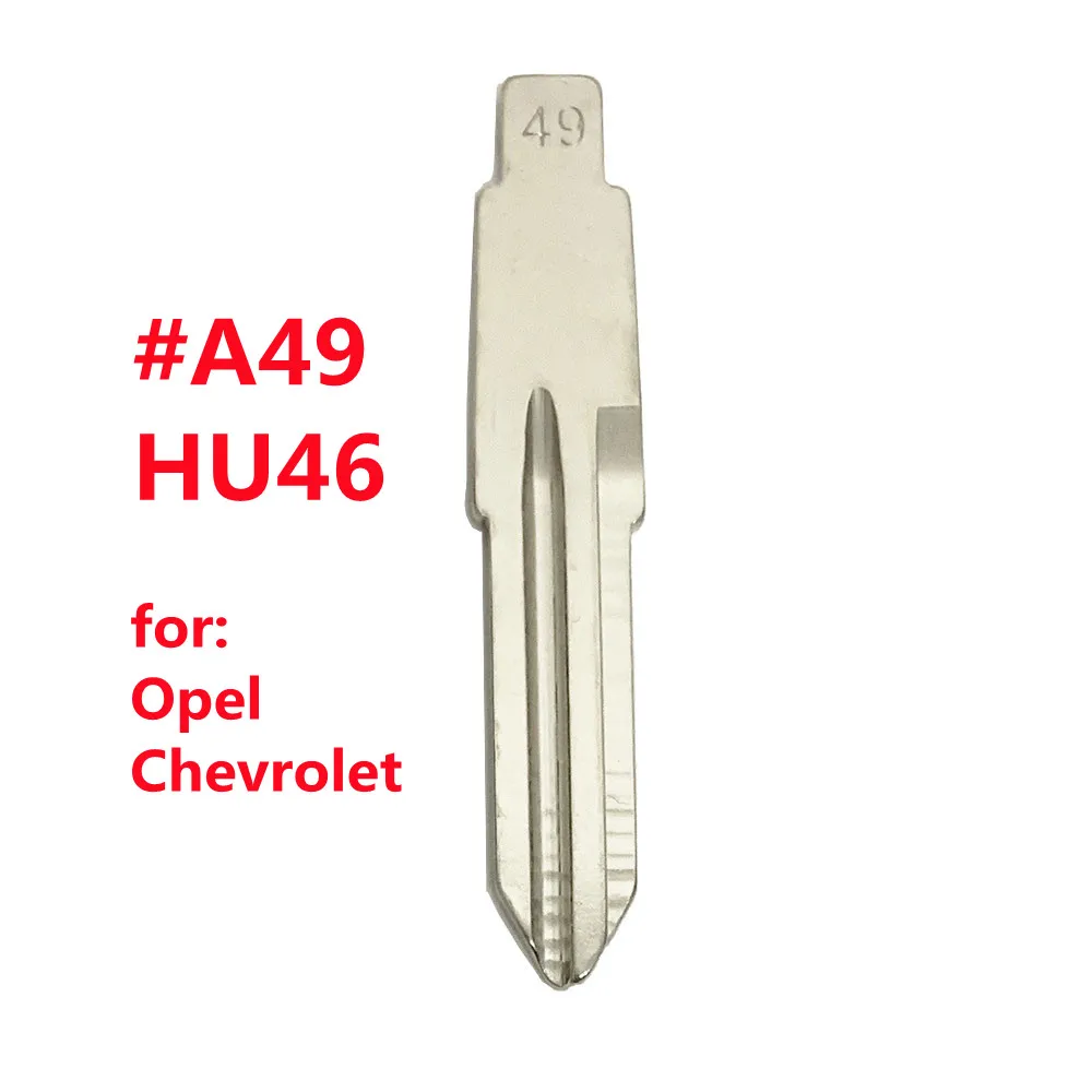 

Универсальный металлический ключ YM28, пустая заготовка для автомобильного ключа дистанционного управления, HU46 KD ключ для KEYDIY VVDI JMD Xhorse, пульт дистанционного управления для Opel Corsa, 10 шт./партия