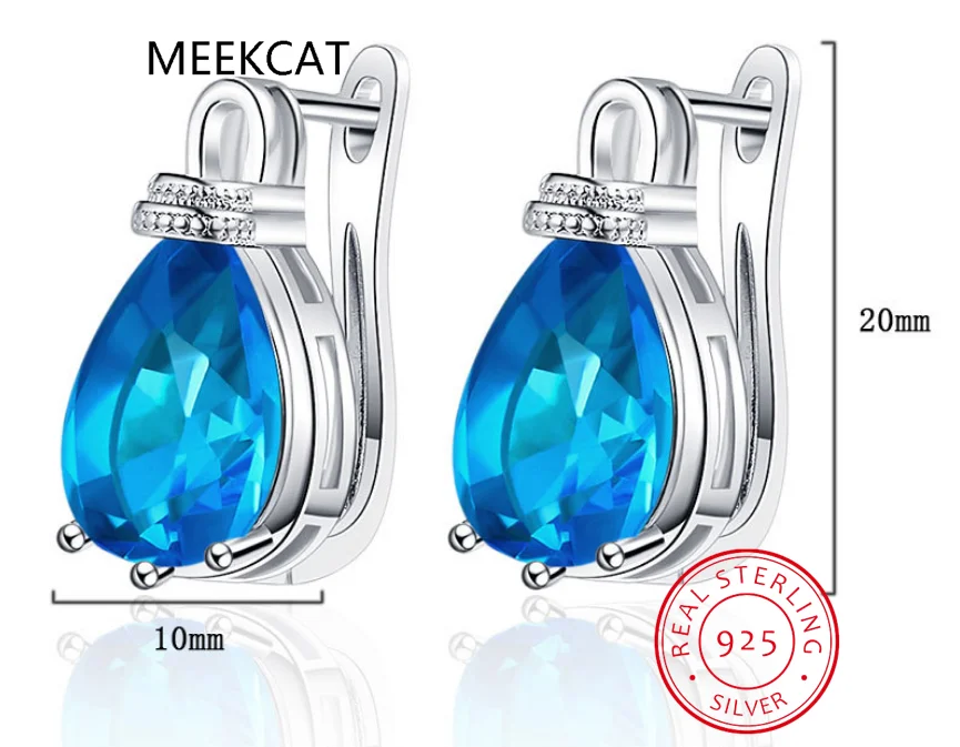 Серьги-кольца из стерлингового серебра 925 пробы с натуральным красным гранатом