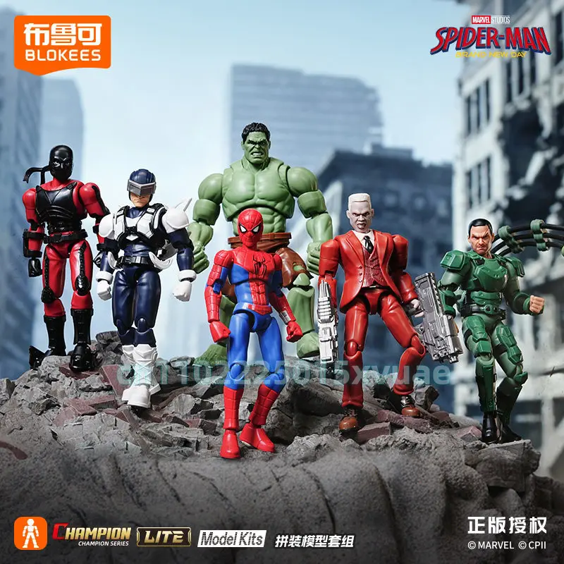 Фото Новые фигурки Blokees Marvel Heroes Ultimate Lite: Халк, Бумеранг, Скраб, Скорпион — сборные модели, коллекционные подарки №4