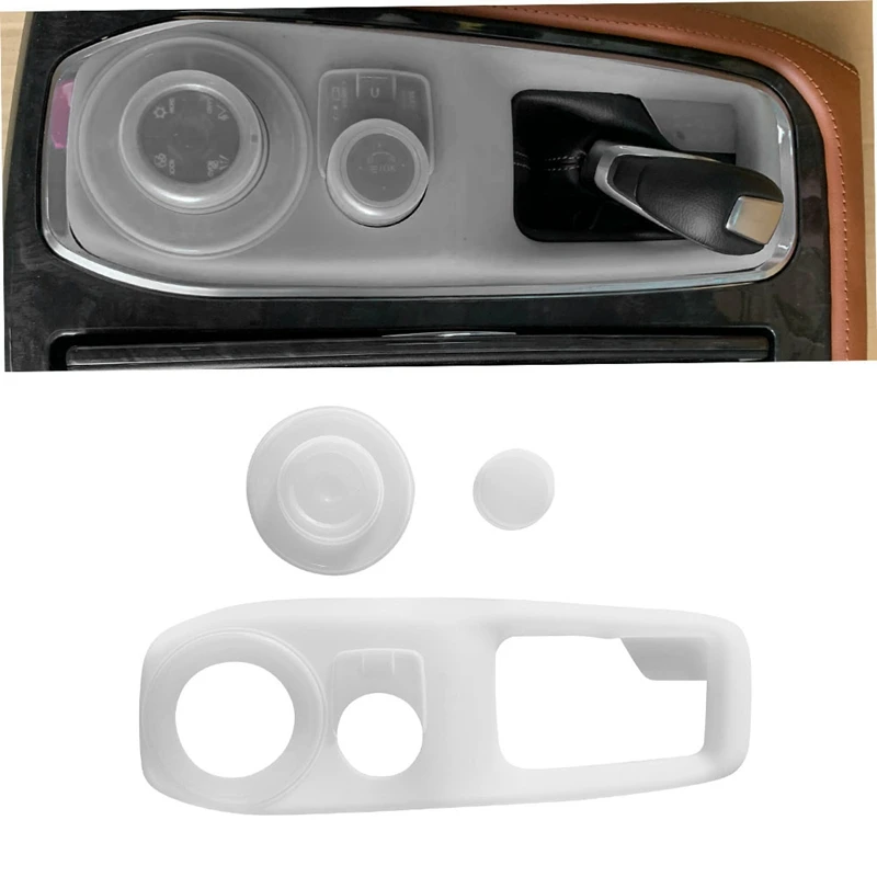 

3Pcs Car Soft Rubber Interior Center Console Dust Proof Gear Box Cover for Nissan Patrol Y62 2020 2021