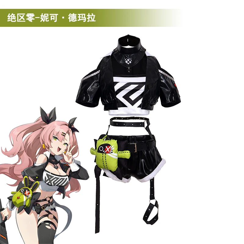 Игра Zenless Zone Zero Николь Демара Косплей Костюм Набор встре pruik rok Populaire Leuke Knappe