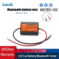 lancol micro 10 new c version diagnostic tool bluetooth 12v car voltmetery monitoring car tester phone show
