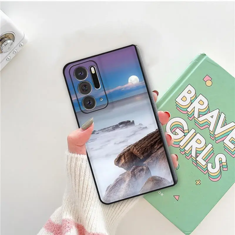 

for Oppo Find N Case for Oppo Peum00 Case Folding Protective Cover Beautiful Landscape All-Inclusive Drop-Resistant