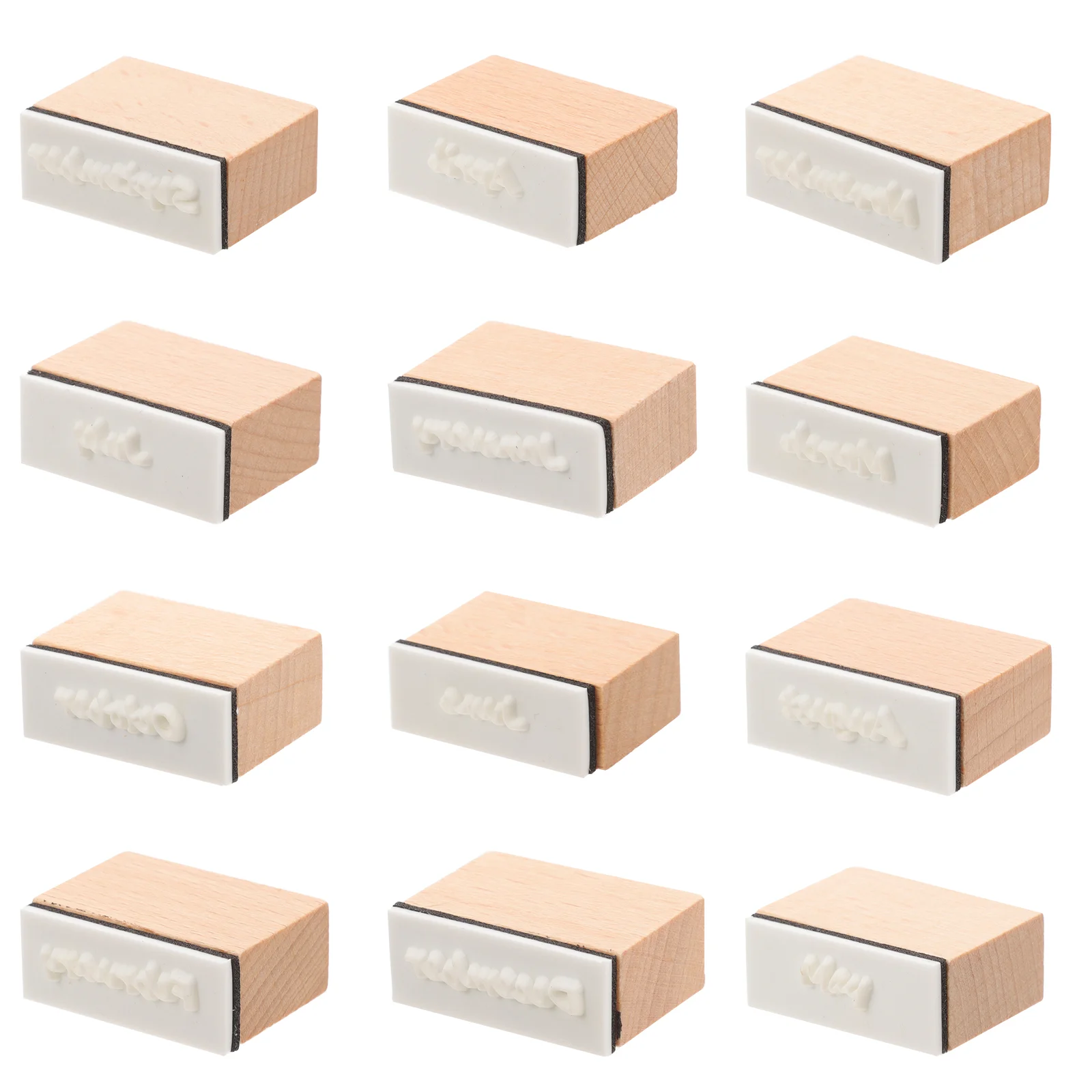 Набор деревянных штампов мини-штампы для детей печать с алфавитом арабские цифры