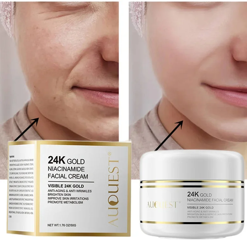 

24k Gold Wrinkle Removal Face Cream Anti-Aging Lift Firming Facial Fade Fine Lines Whitening Korean Skin Care Serum Cosmetics