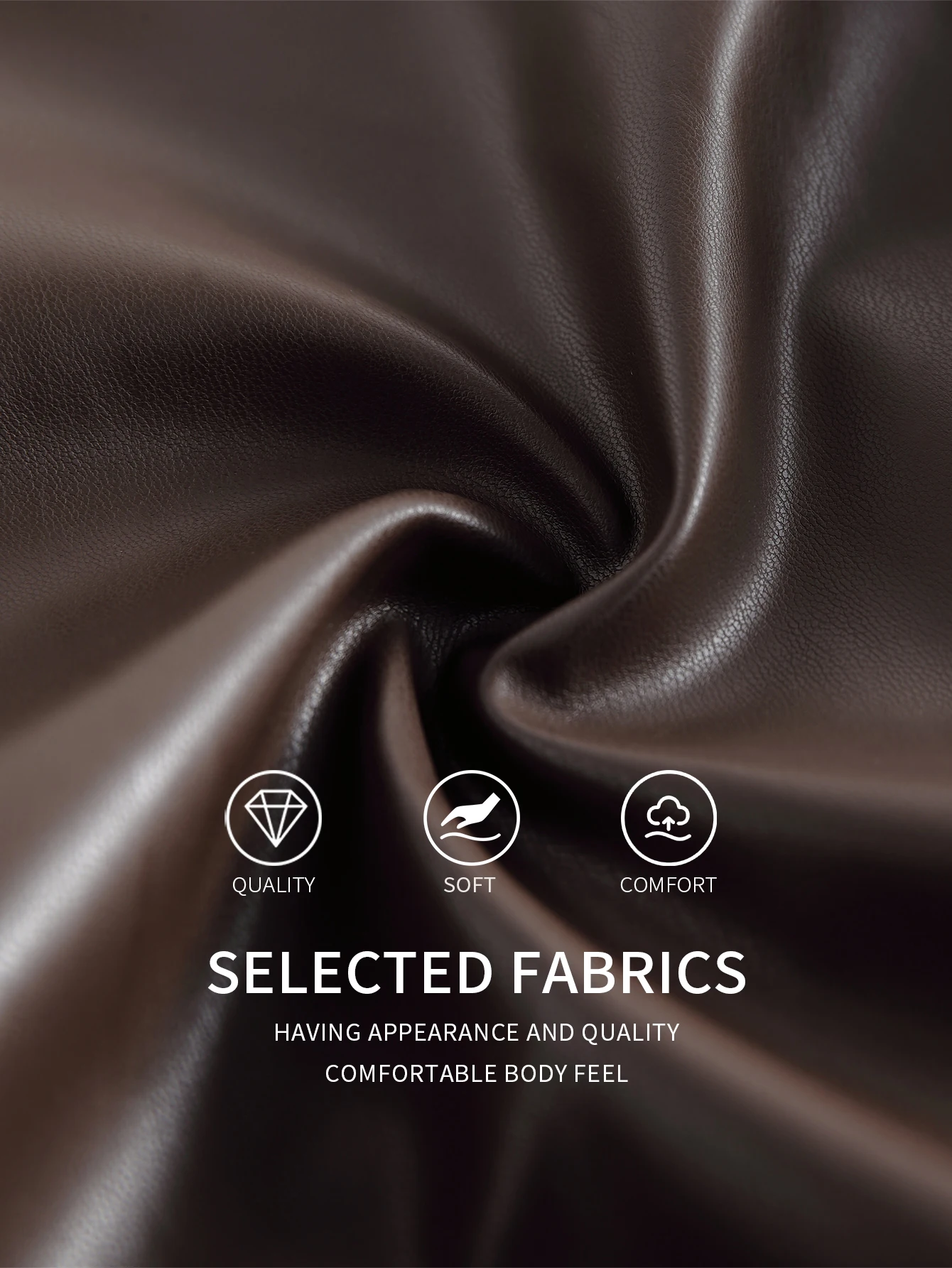 Осенняя куртка из искусственной кожи приталенного кроя женская классическая