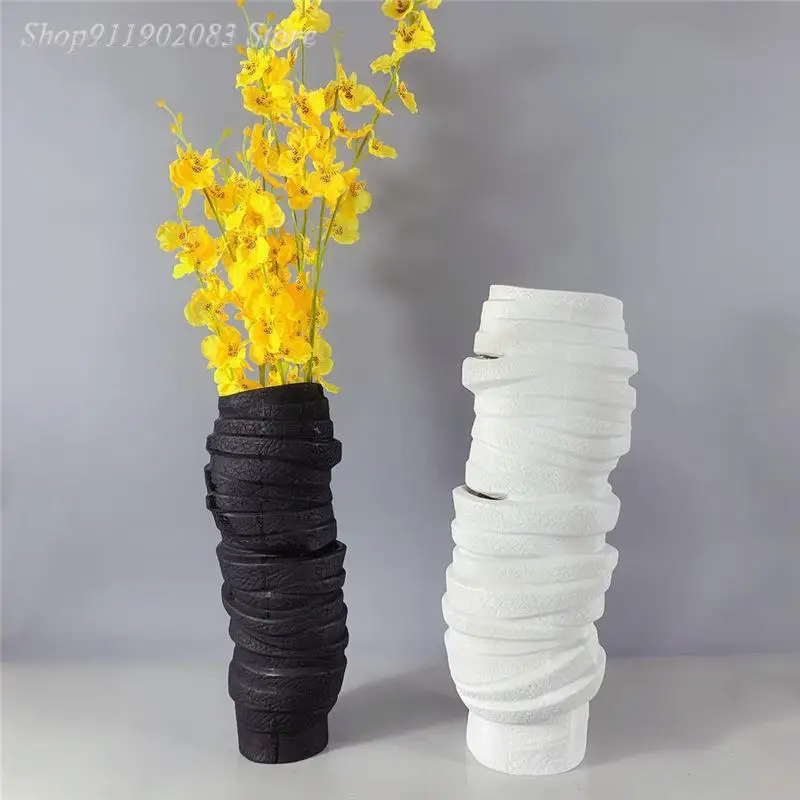 

Полимерная ваза, спиральные полые Геометрические линии, полимерные украшения ручной работы, аксессуары для цветочной композиции, украшени...