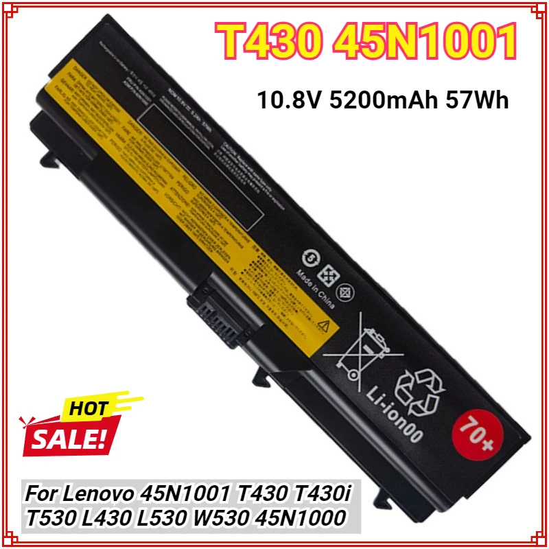 45N1001 70+ T430 Аккумулятор для ноутбука Lenovo ThinkPad L412 L430 L420 L512 L520 L530 T410 T410i T420 T420i T520 T530T510