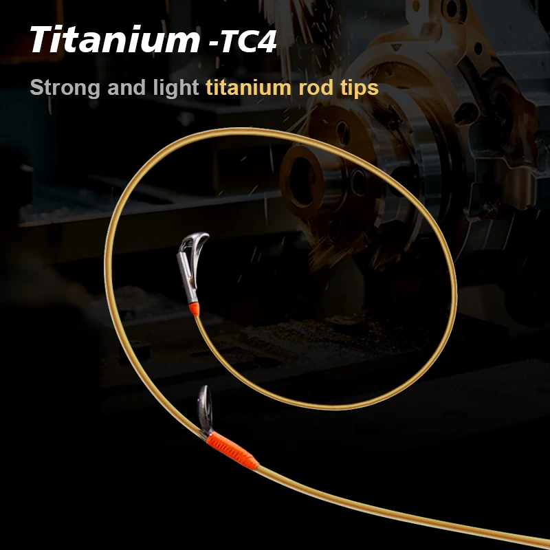 Фото PURELURE TITANIUM-T XUL BFS Rod 0,5-6 г Вес приманки 5 футов 6 футов Окунь Форель Бас Спиннинг Литье Титановый направляющий кронштейн F MF Action №3