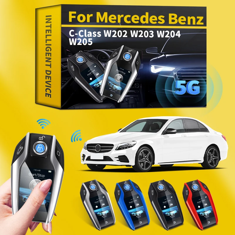 

For Mercedes Benz C Class W202 W203 W204 W205 Car Accessories Smart Remote Version Modified Smart Key LCD Screen Display Screen