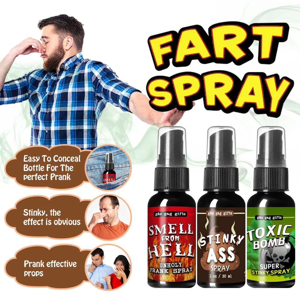 

30ML Fart Spray Novelties Liquid Fart Gag Prank Joke Spray Can Stink Bomb Smelly Stinky Gas For Adults Or Kids