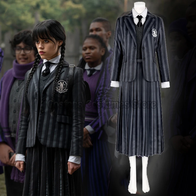

2022 серия костюмы для косплея среду Аддамс школьница невермор колледж школьная форма костюм Хэллоуин Униформа вечерние НКИ