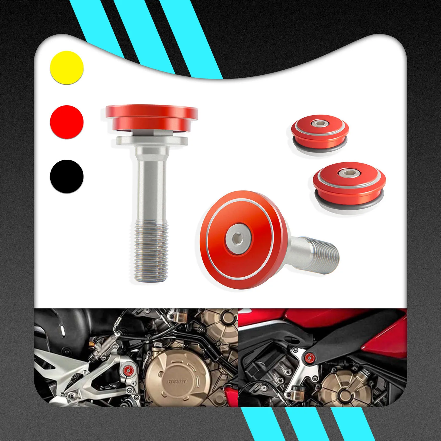 

Для Ducati Panigale V4 2019-2021 Streetfighter V4 2019-2021, алюминиевая рамка для мотоцикла с ЧПУ, колпачки с отверстиями, защитная обтекатель