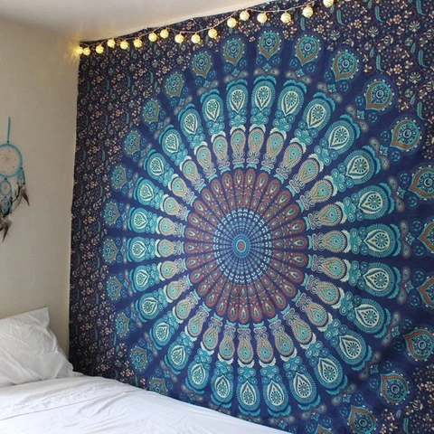 Neue indische Mandala -Wandteppich Hippie HIMISION DESTRAUFEN MAL HAGE BOHEMIA BEACH Matten Tischtuch 200x148cm