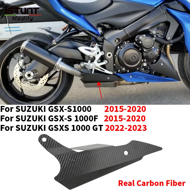 

Для SUZUKI GSX-S1000 1000 F 1000GT GSXS 2023 F GT 2015-защита от выхлопных газов мотоцикла тепловая защита чехол из углеродного волокна
