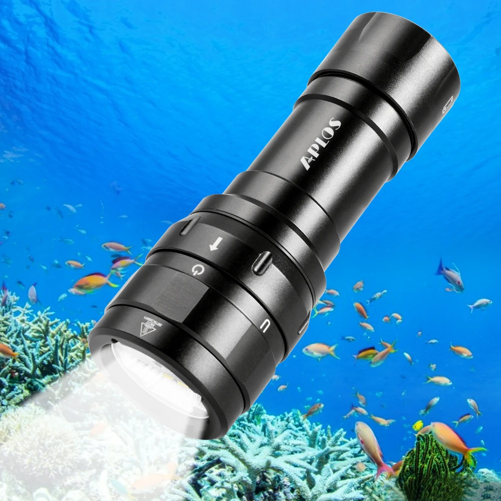 APLOS AP70C 3000 Lumens Multifunctional Diving Video Flashlight Cree XPL-HI High Brightness Photography Scuba LED Dive Torch Cam