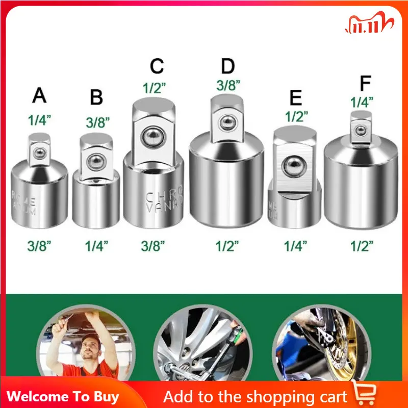 

1/4 1/2 3/8 Inch Electric Hammer Connecting Rod Ratchet Wrench Socket Conversion Angle Drill Converter Sleeve Adapter