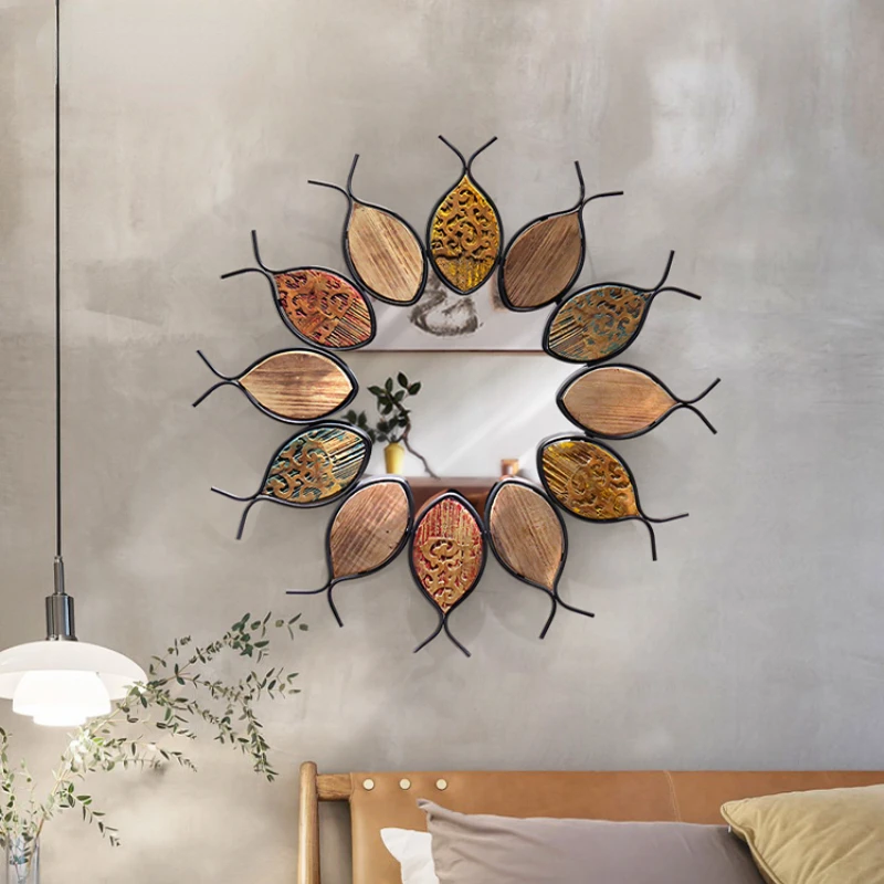 

Round Decorative Wall Mirror Hanging Quality Glass Large Makeup Decorative Mirror Full Body Espejo Pared Home Design Exsuryse