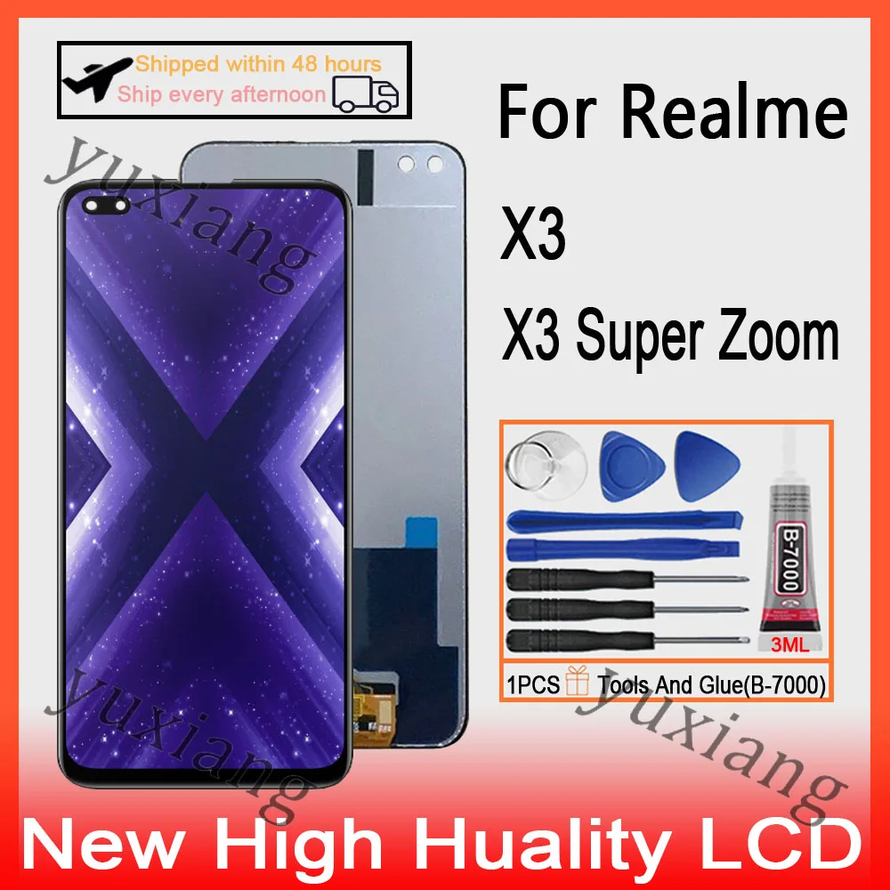 Оригинальный ЖК-дисплей для Realme X3 SuperZoom RMX2086, сенсорный экран, дигитайзер RMX2142 RMX2081 RMX2085 RMX2083, ЖК-дисплей с рамкой