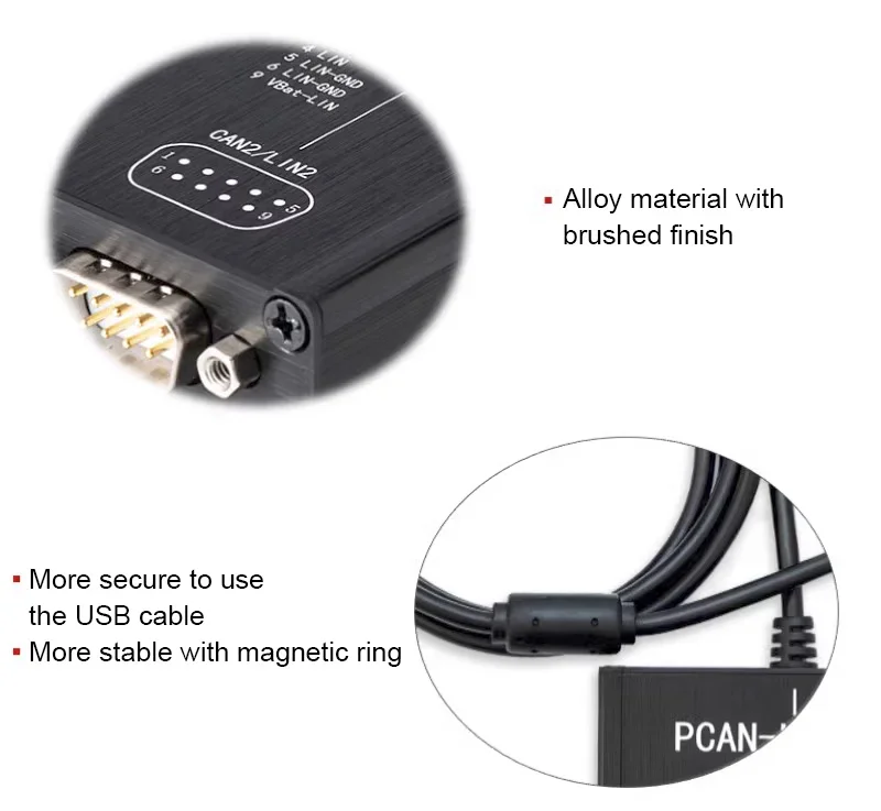 Фото Горячая распродажа 2025 Hamgeek PCAN-USB Pro PCAN FD PRO 8 Мбит/с 12 Мбит/с USB-адаптер CAN 2-канальный CAN FD, совместимый с IPEH-004061 для P №5