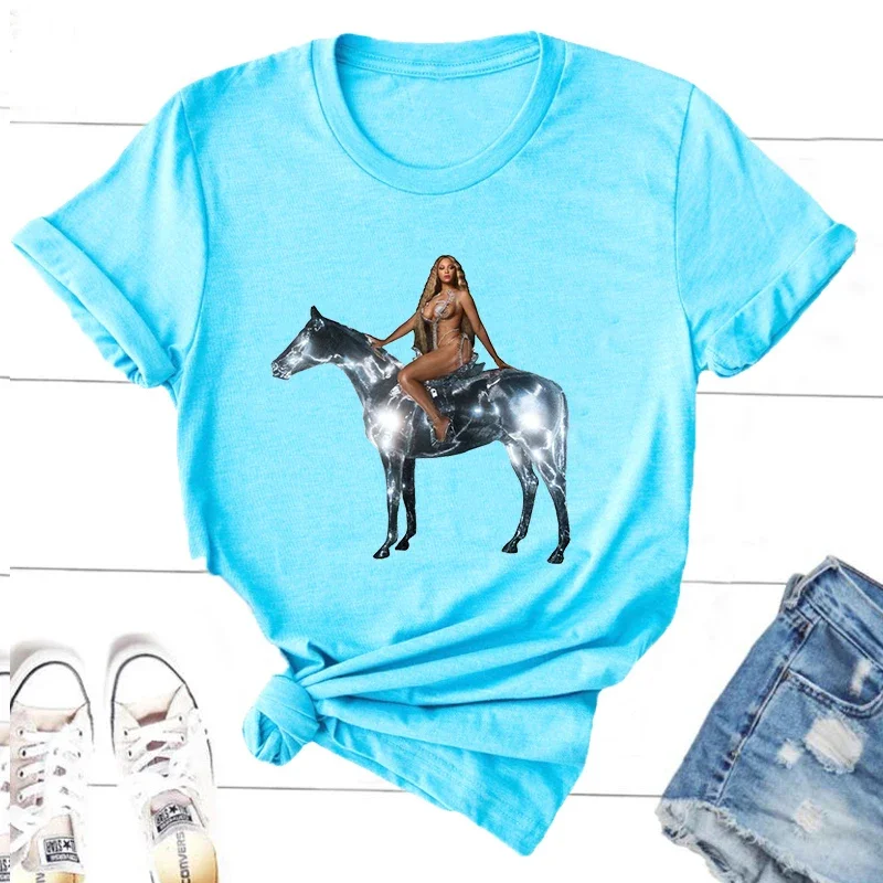 Футболка Beyonce с рисунком эпохи Возрождения и мировой тур хлопковая футболка из 2023