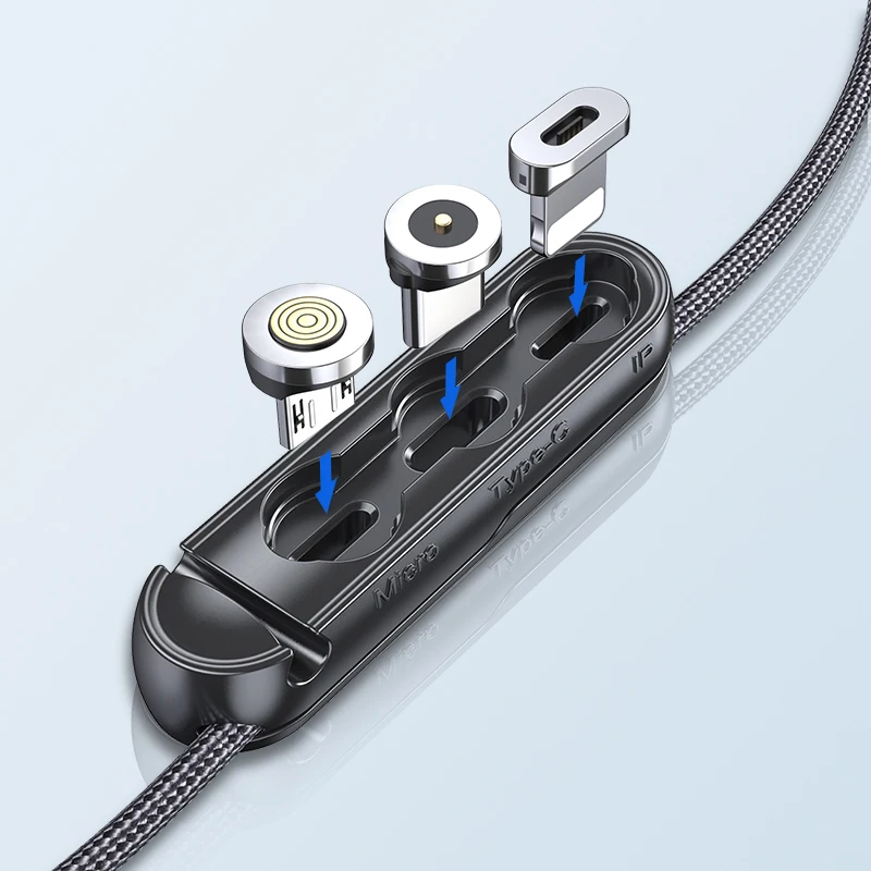 

Magnetic Plug Box Portable Storage For iPhone Samsung Type C Micro USB Cable Plug Magnet Connector Head Container Cable PlugCase