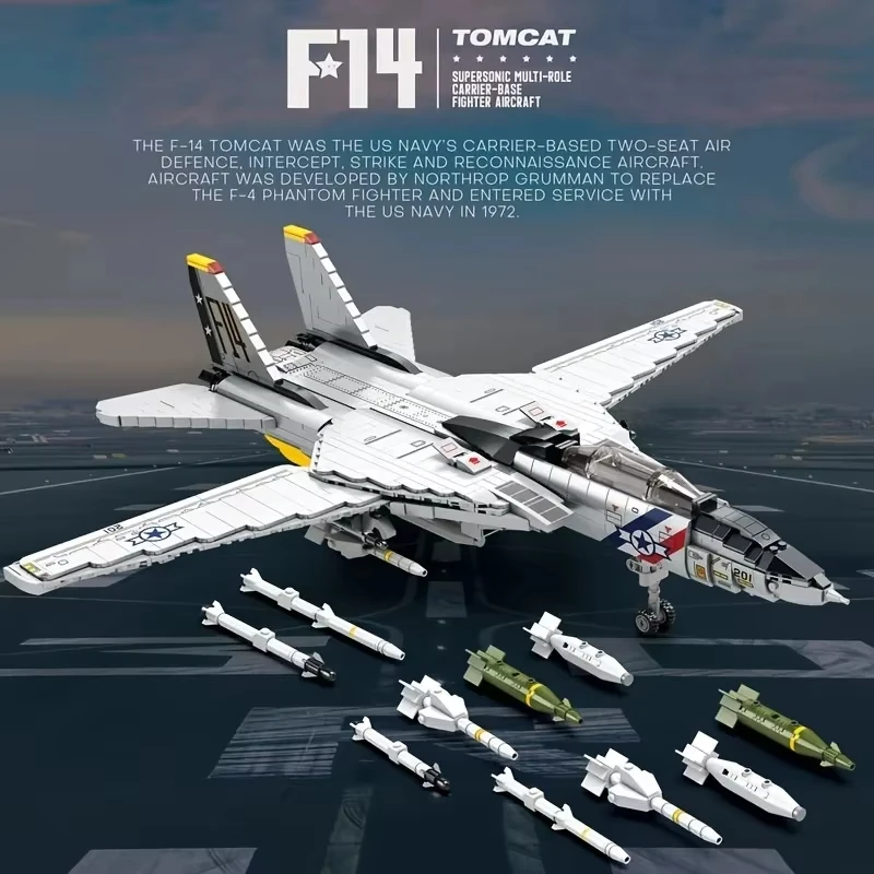 Конструктор Военный Tomcat F14 1600 деталей