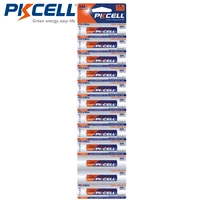 12pcscard pkcell lr03 aaa alkaline batteries 1 5v single use ultra batteries for electronic thermogun