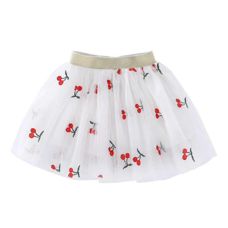 Summer Hot Fashion Girl Miniskirt Cute Pineapple Cherry Pattern Princess Skirt Children Street Casual Dress Party Princess Skirt enlarge