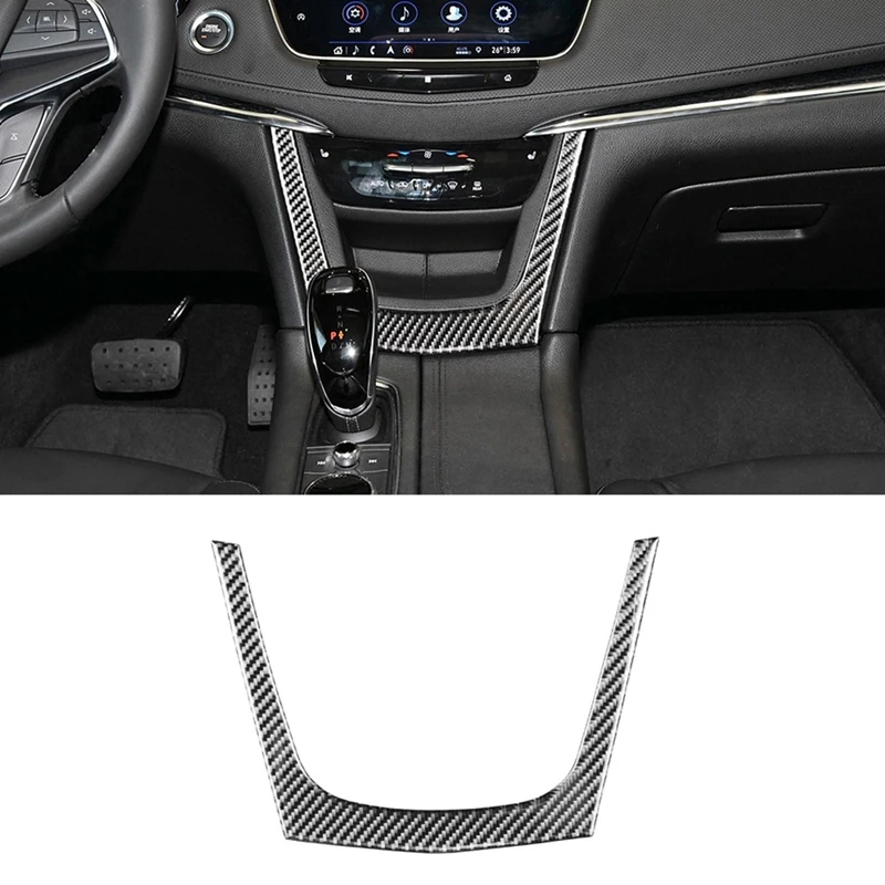 

Carbon Fiber Center Console Cover Trim Decal Sticker For Cadillac XT5 2016 2017 2018 2019 2020 Car Accessories