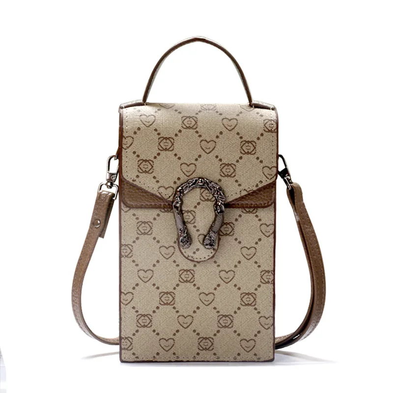 

Luxury Brand Style Mini Shoulder Bags for Women Cell Phone Bag Fashion Flap with Handle for Girl Two-toned Handbag Crossbody Bag
