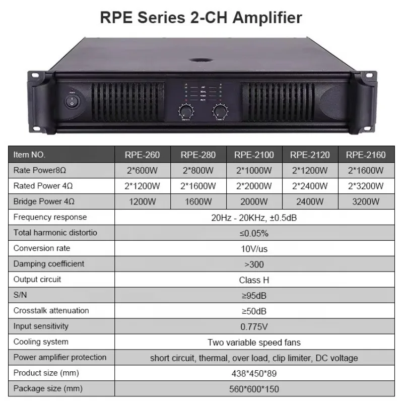 Фото 4-канальный усилитель мощности Stage Sound System Pro 2000 Вт №5