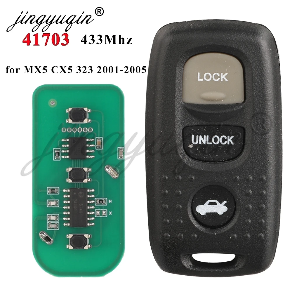 

Jingyuqin 41703 433 МГц Автомобильный Дистанционный Ключ Для Mazda CX5 MX5 Ford Ranger-3-кнопочный Брелок Без Чипа-транспондера