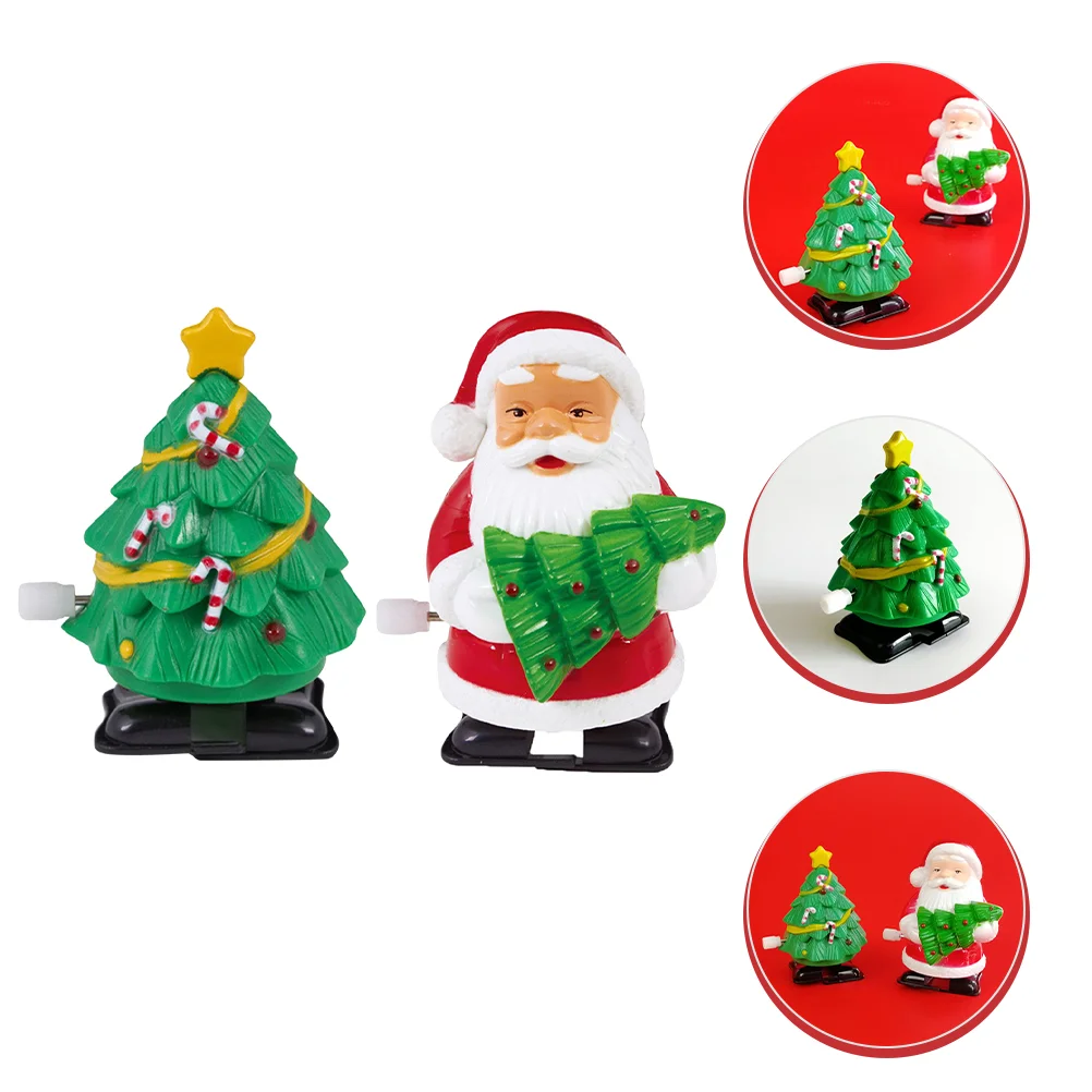 

Toy Christmas Windtoys Clockwork Santa Kids Walkingbag Party Stocking Fillers Stuffers Goodies Holiday Favor Filler Claus Tree