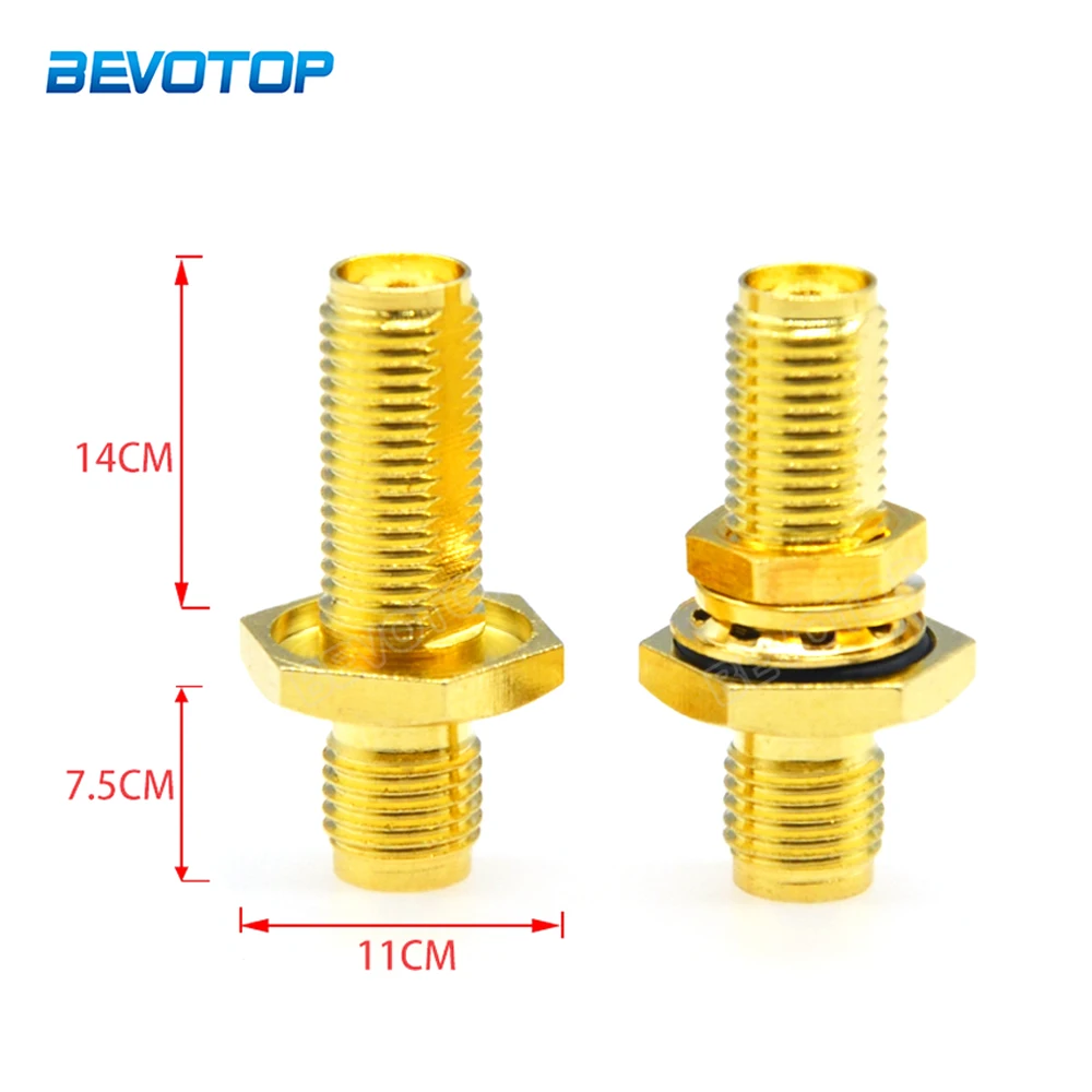 

Waterproof SMA Female Jack to SMA Female Bulkhead Straight Adapter for Raido Antenna 50 Ohm RF Connector 10pcs/Lot