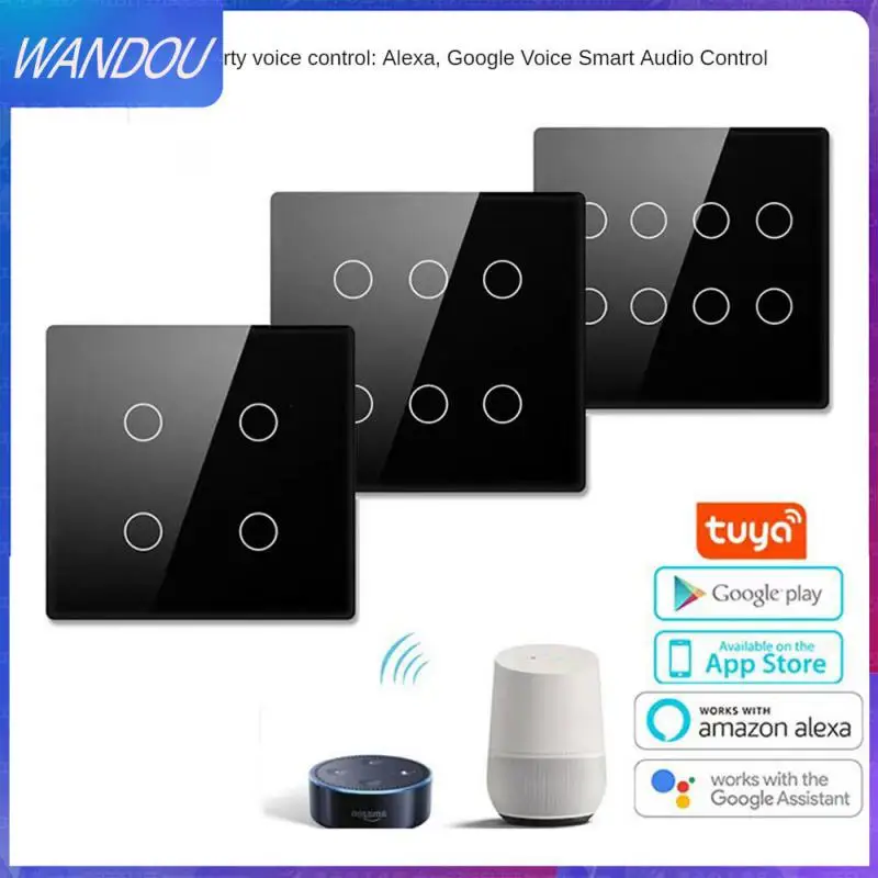 

Умный выключатель с таймером, Регулируемый переключатель с голосовым управлением, с нулевым огненным проводом, Wi-Fi