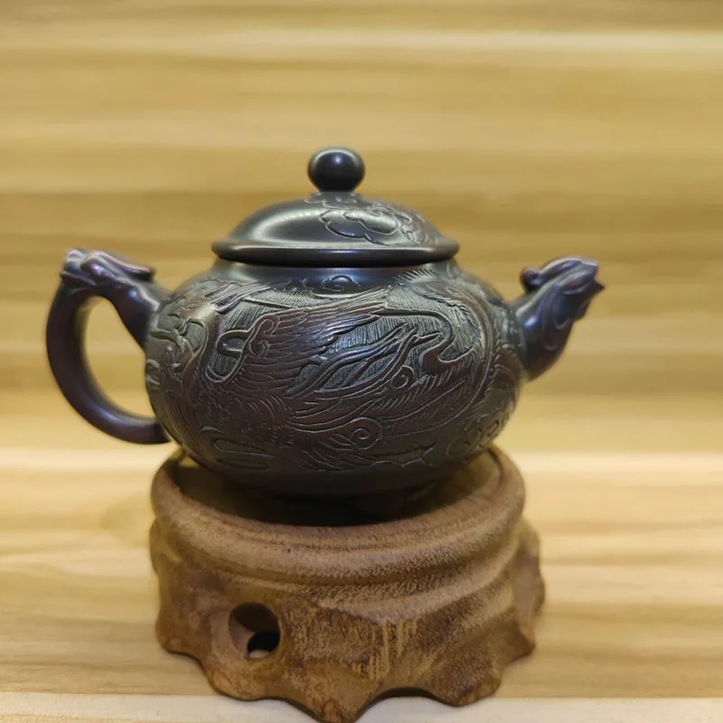 

Qinzhou Nixing керамический чайник 100% ручная работа дракон феникс чайные горшки Китайский традиционный Дракон резьба принять прямую поставку